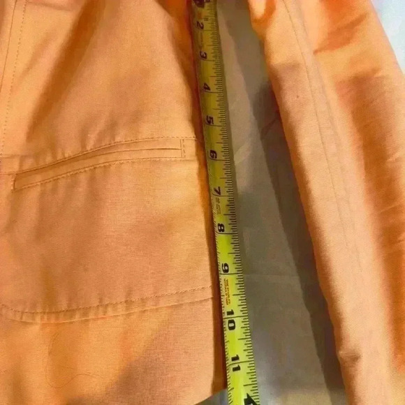 I.E. Light Orange Cotton Blazer (Size 14P) - Picture 10 of 13